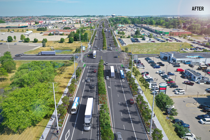 Photo of Proposed Yonge Street north at Upper Canada Mall Entrance