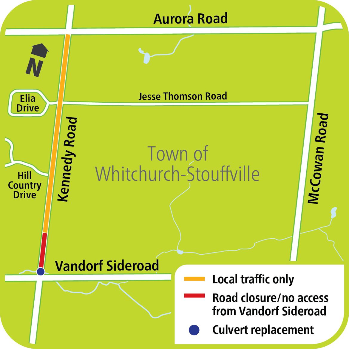 Kennedy Road, north of Vandorf Sideroad York Region