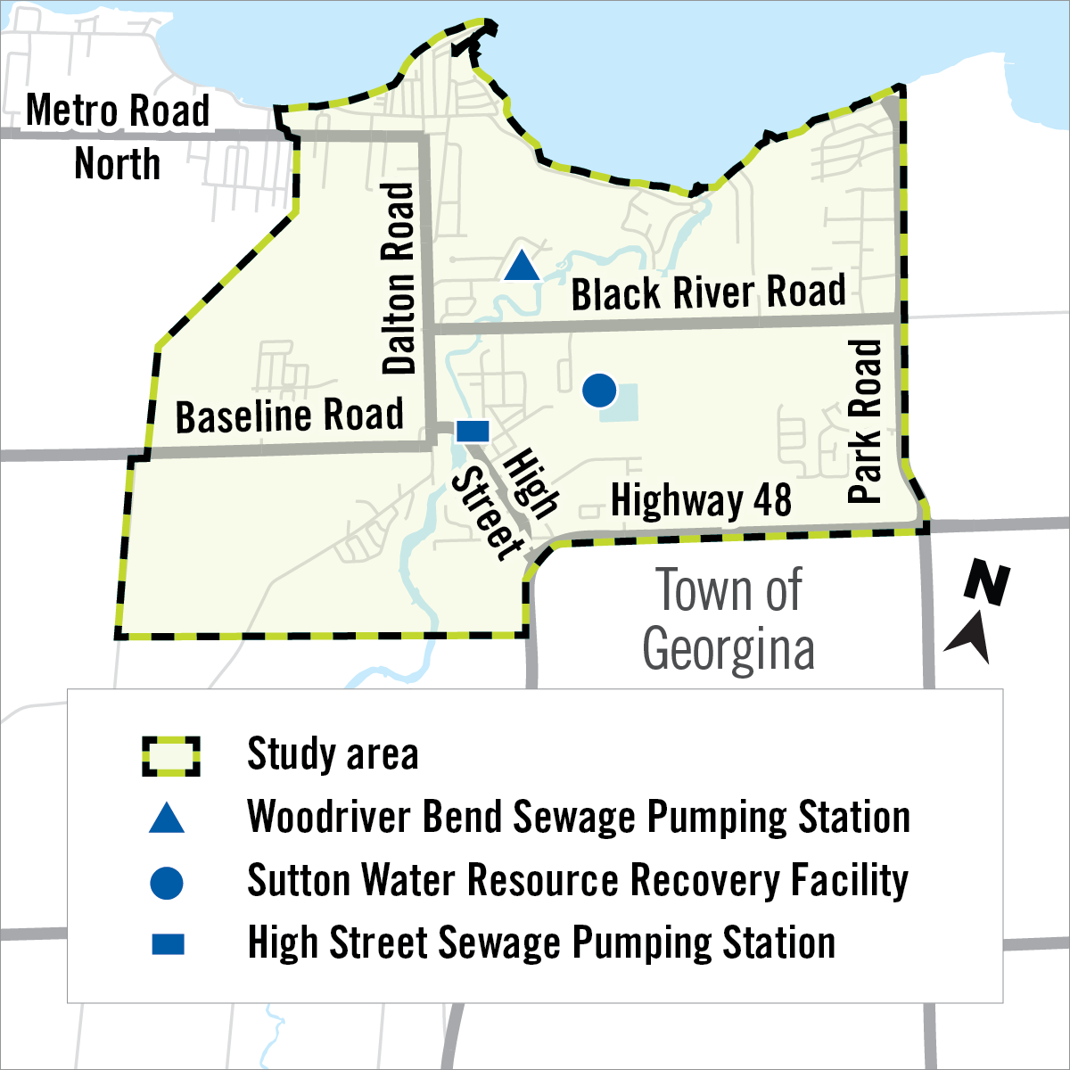High Street Woodriver Bend map