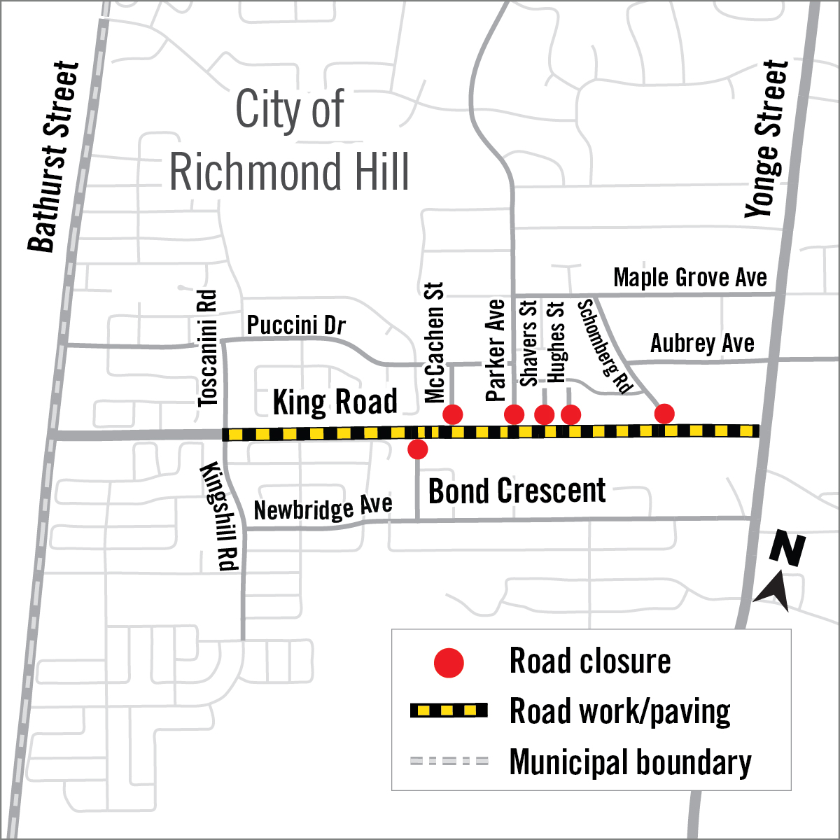 Map of construction area