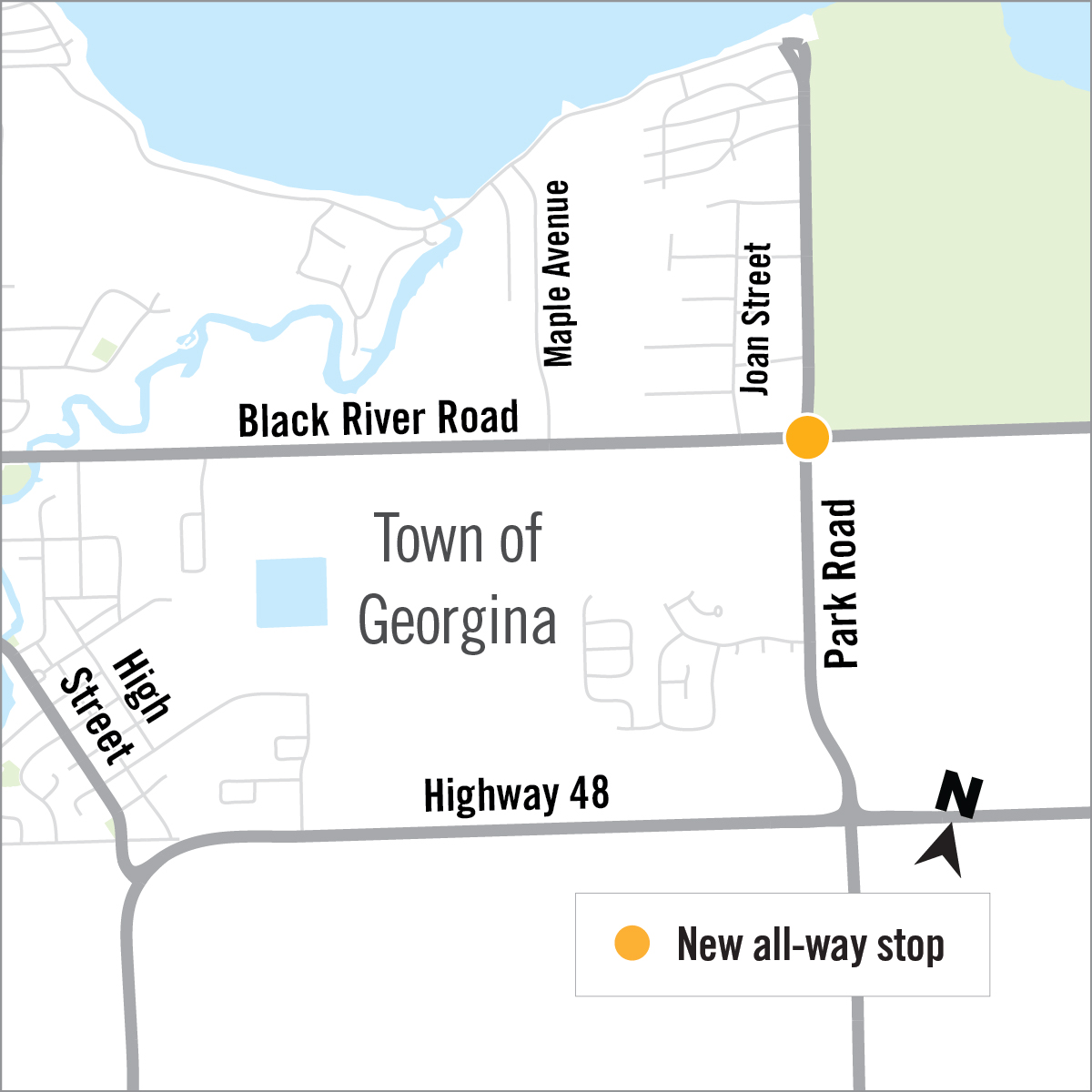 Map of intersection improvements on Black River