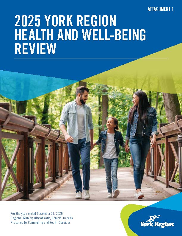 Cover of the York Region Health and Well-being Review 2025