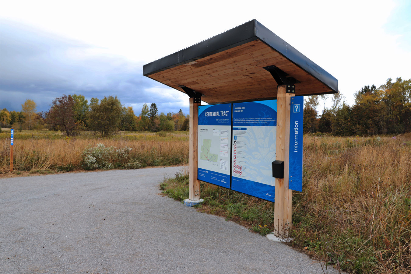 The entrance sign to the new Centennial Tract