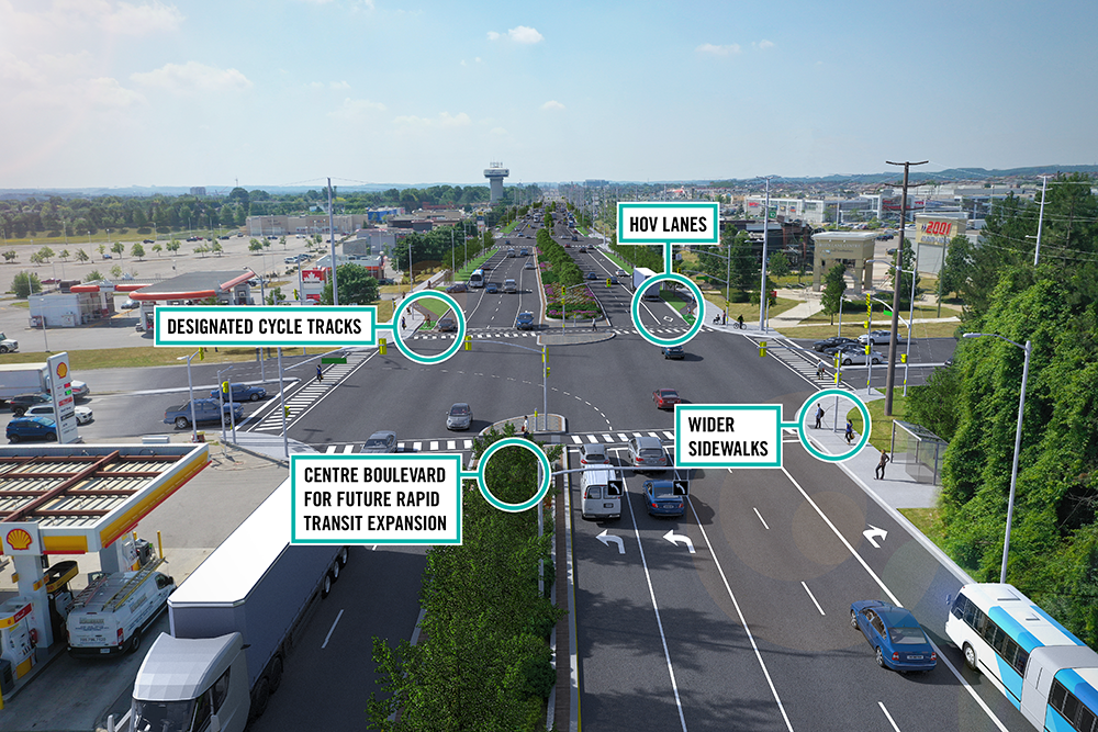 Yonge Street looking south at Green Lane