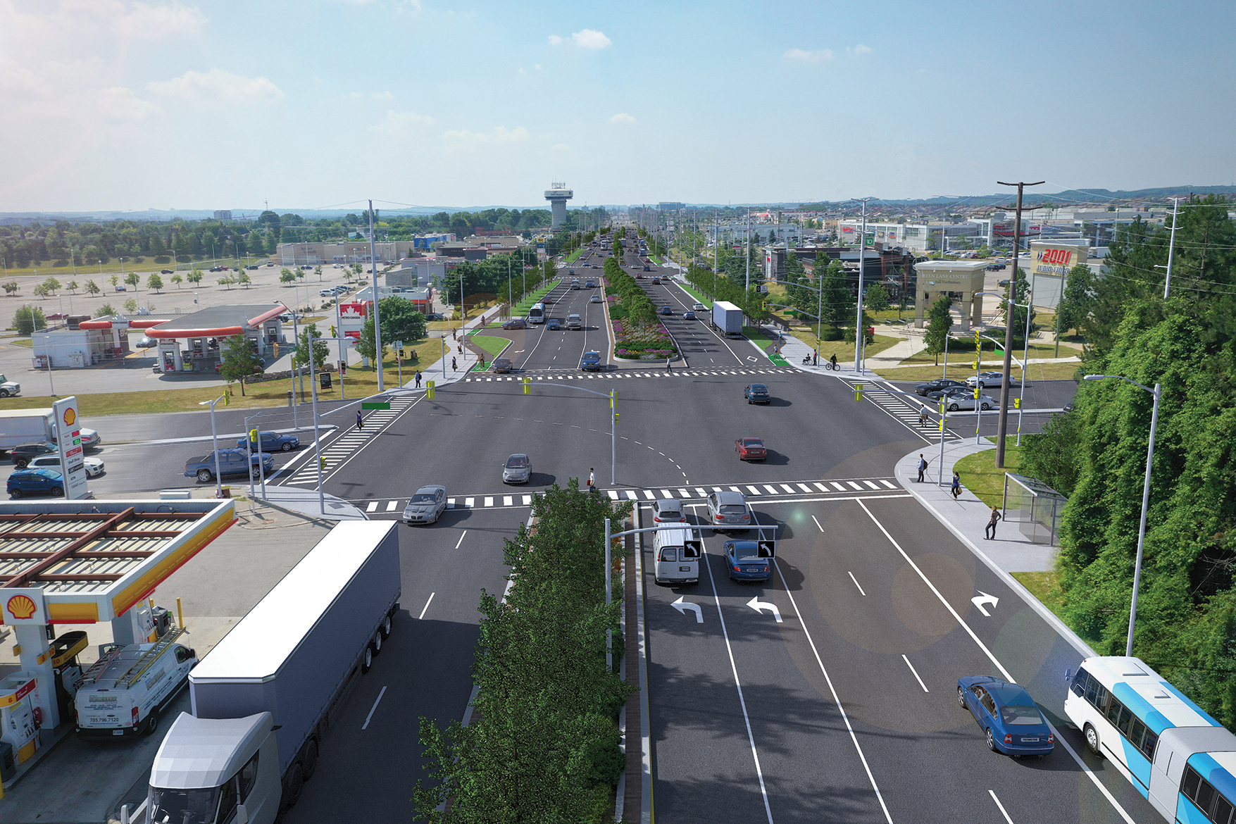 Green Lane and Yonge Street rendering showing proposed changes