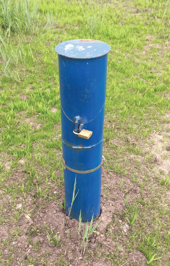 Example of groundwater monitoring well