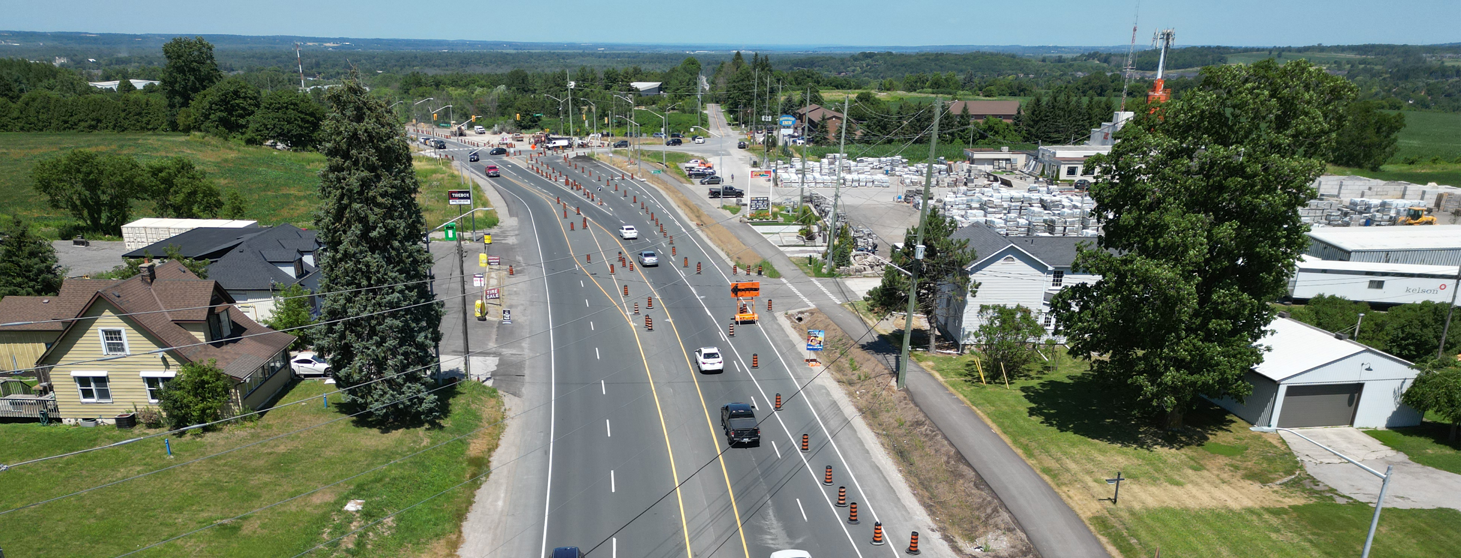 Highway 11 looking north towards Bradford