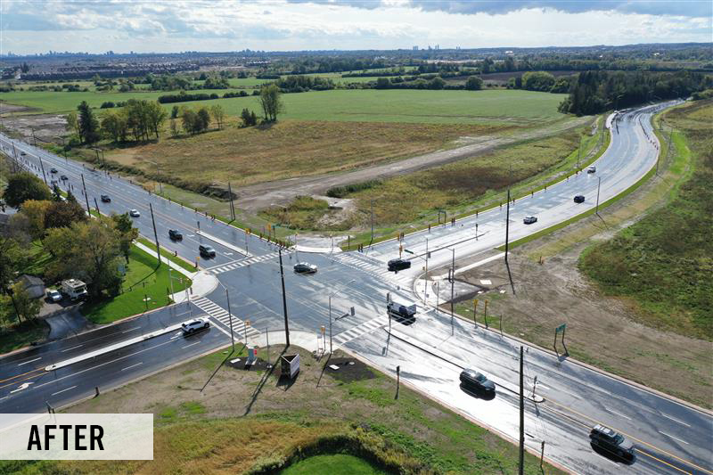 After photo of Leslie Street and 19th Ave in Richmond Hill
