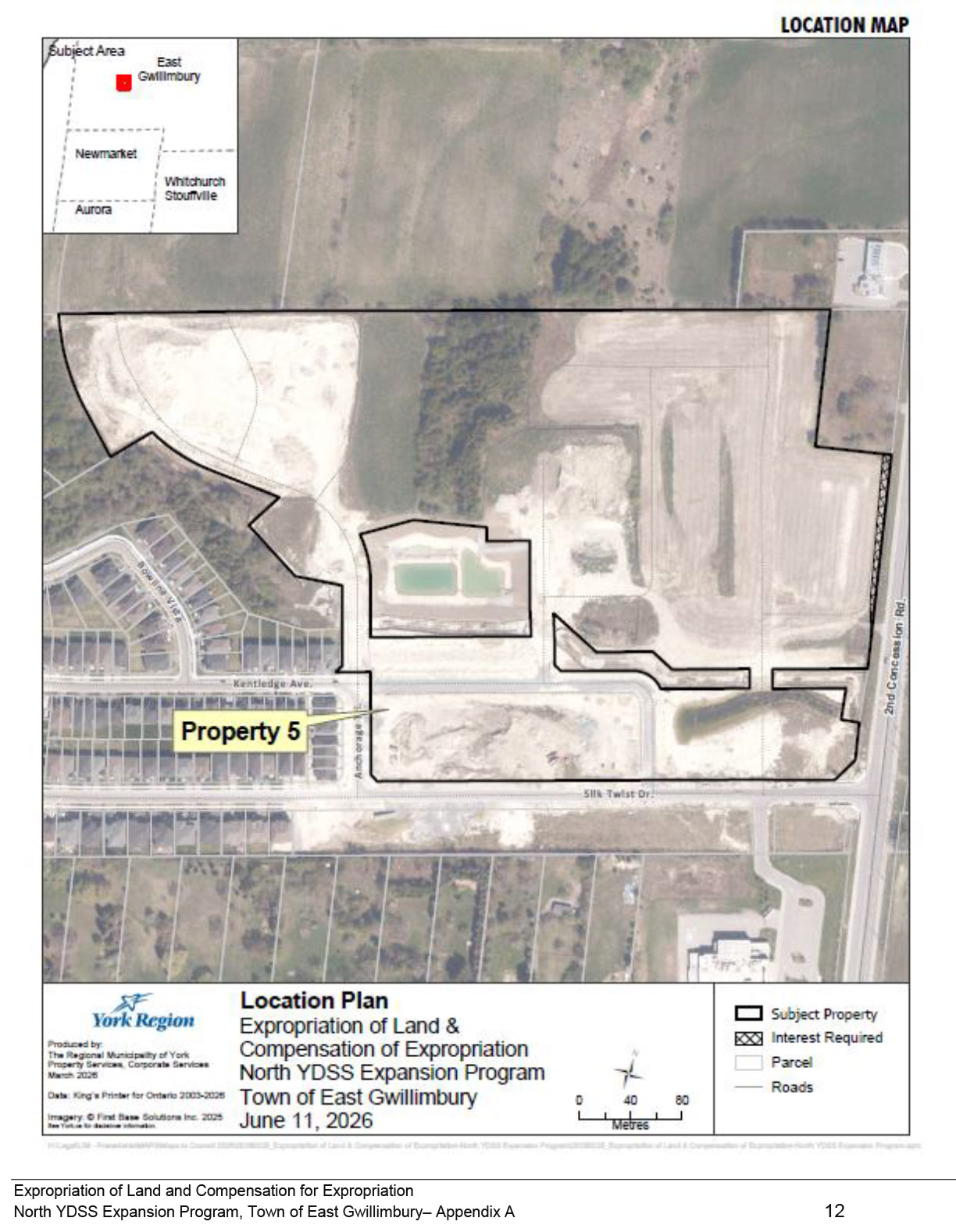 Location Map for Property 5 of North YDSS Expansion Program in the Town of East Gwillimbury