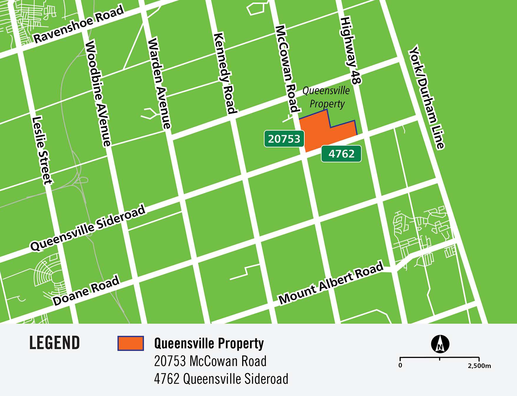 Queensville Property map