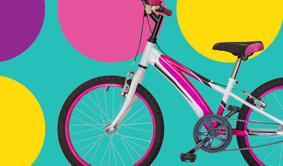 Bicycle on a colourful background