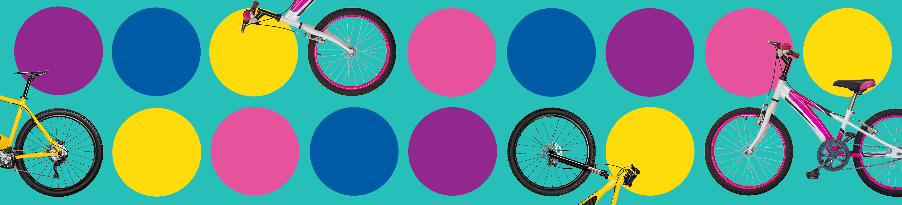 Colourful circles in a graphic layout