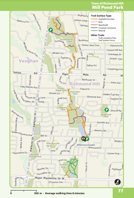 Richmond Hill Mill Pond Trail Map