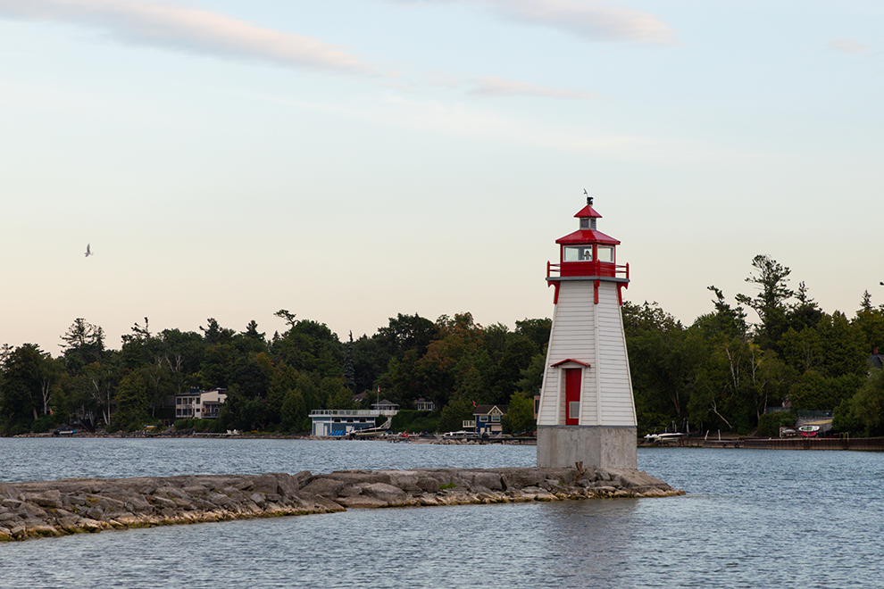 a lighthouse in Jacksons Point, Ontario