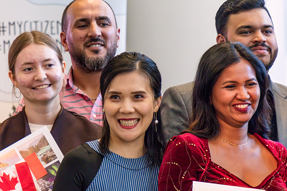 group of people smiling