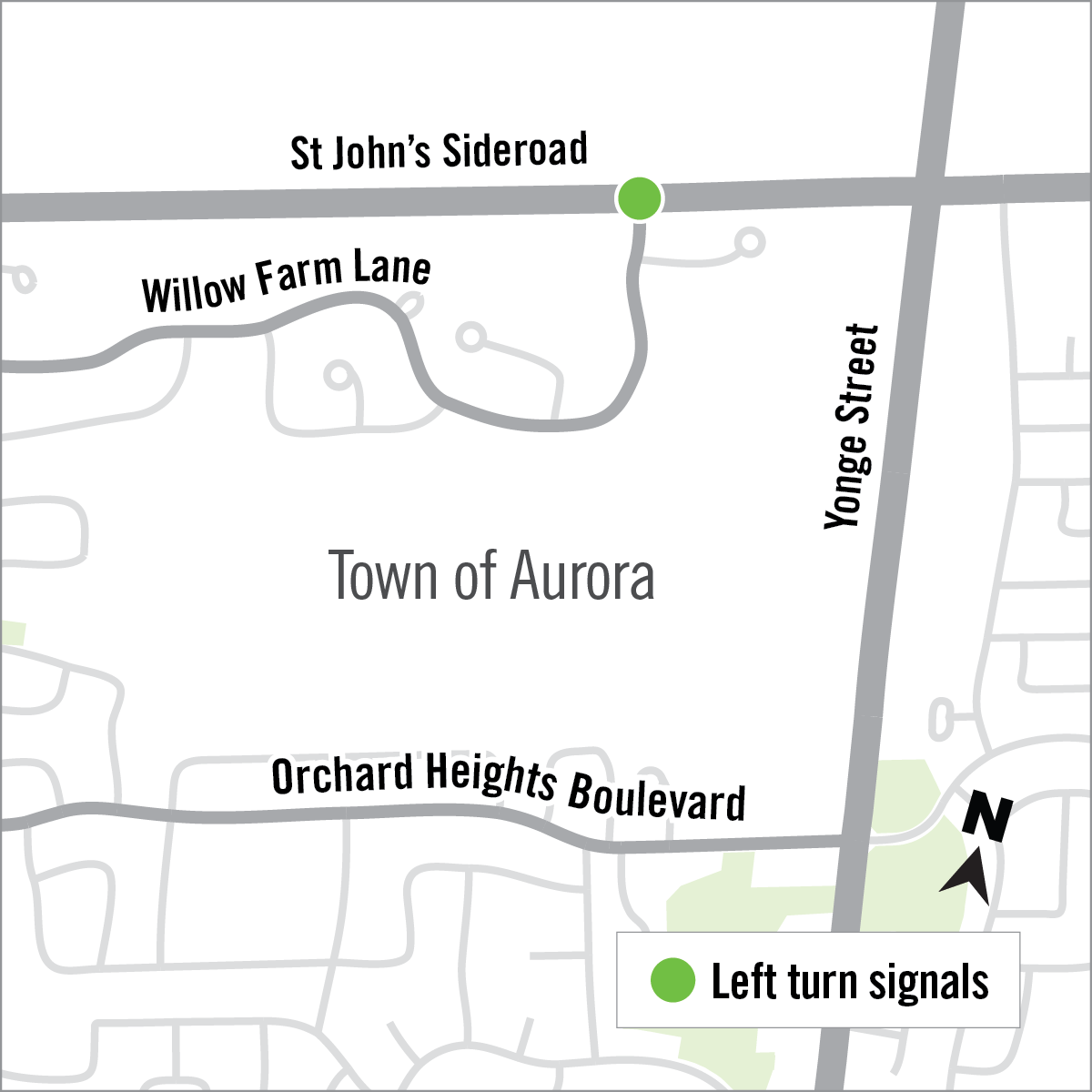 map showing location of safety measures