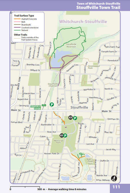 WhitchurchStouffville Town Trail map
