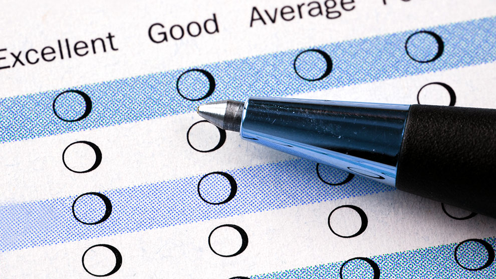 feedback bubble form with pen