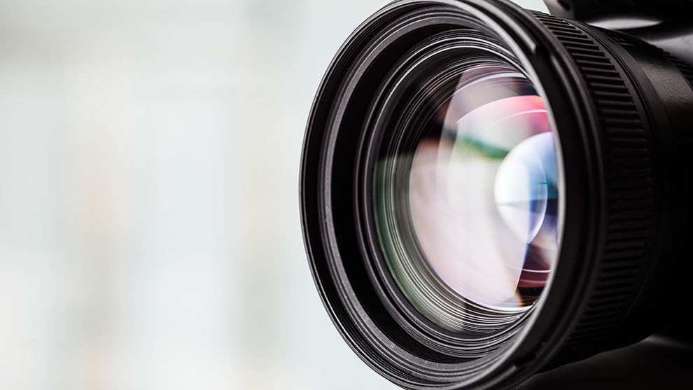 Close up of a camera lense