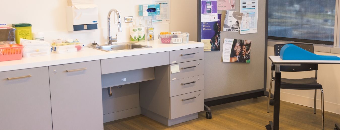 Sexual health clinic room