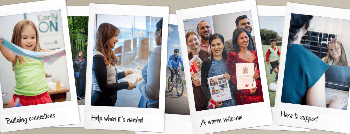 Four images focusing on building connections