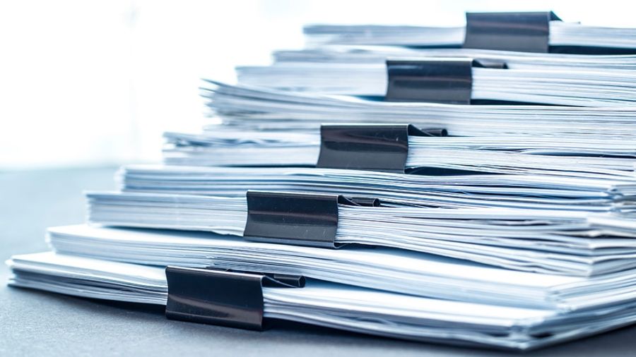 Stack of agendas