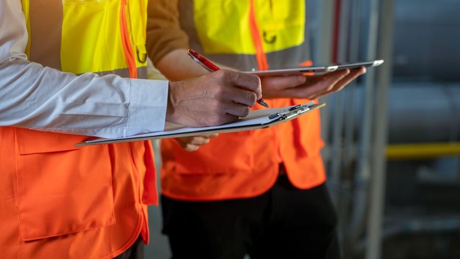 Man with clipboard