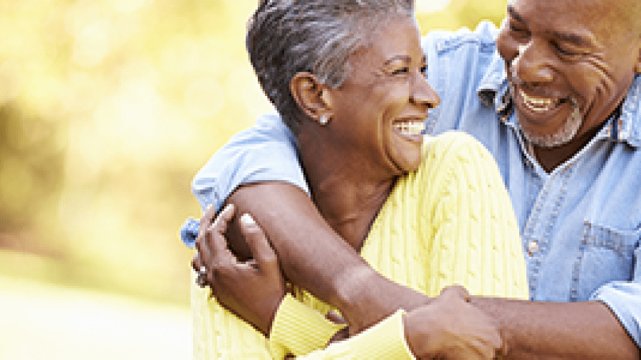 Two smiling seniors