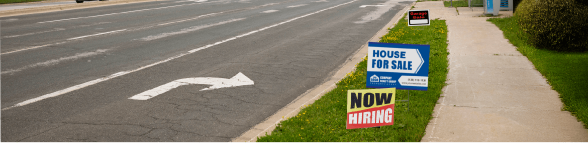 signs on regional road
