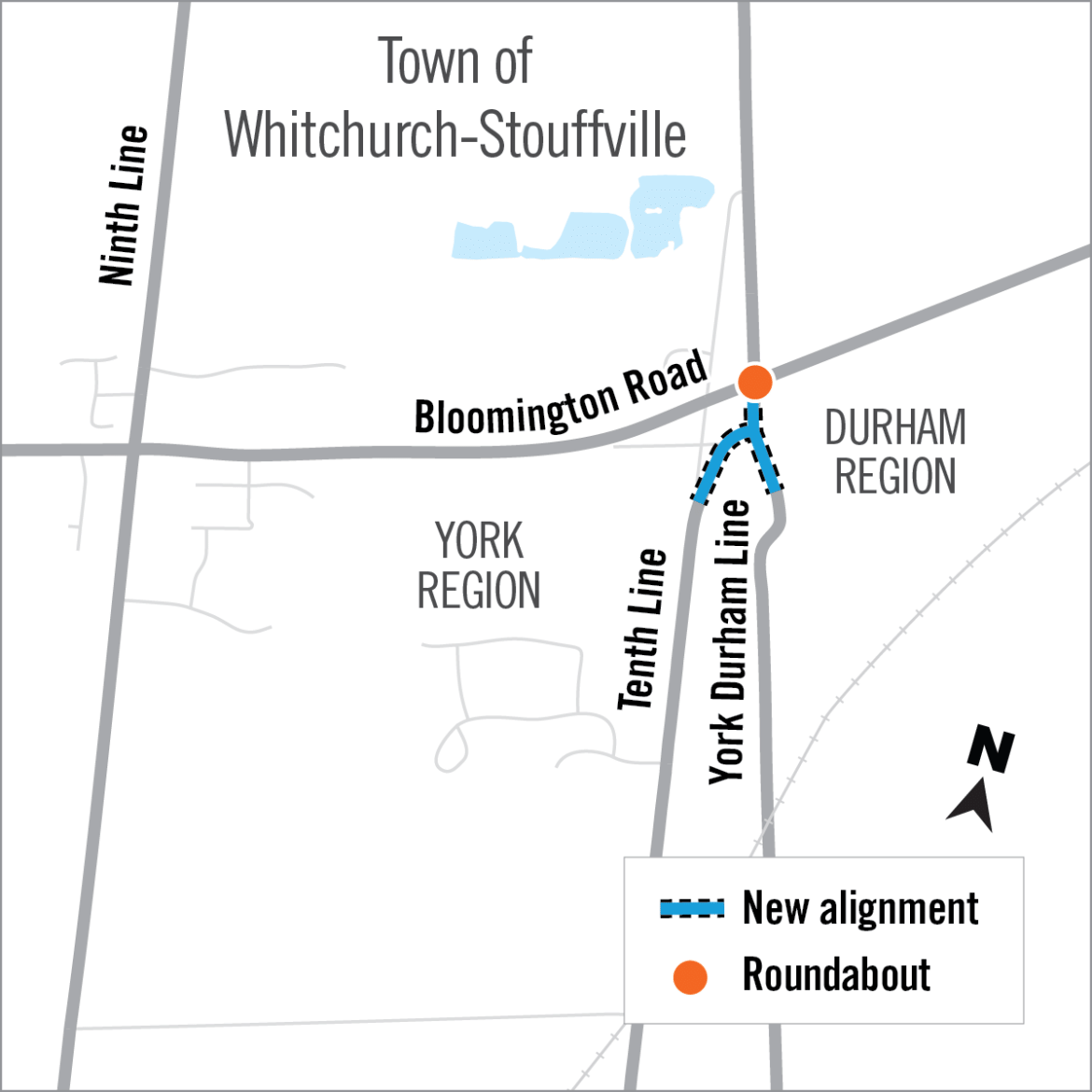 Map of Bloomington Roundabout Location