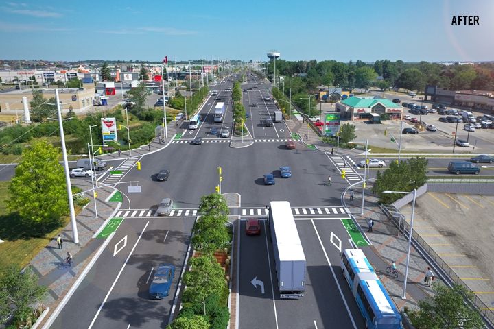 Photo of Proposed Yonge Street north at Canadian Tire Entrance