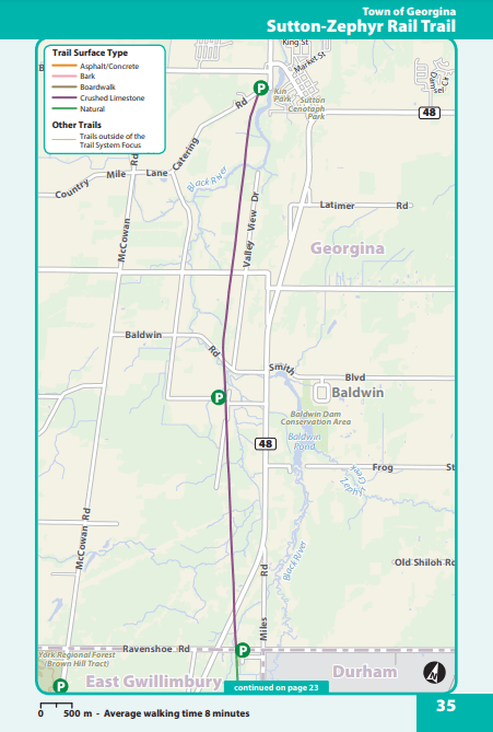 Georgina Sutton Zephyr Rail Trail North map