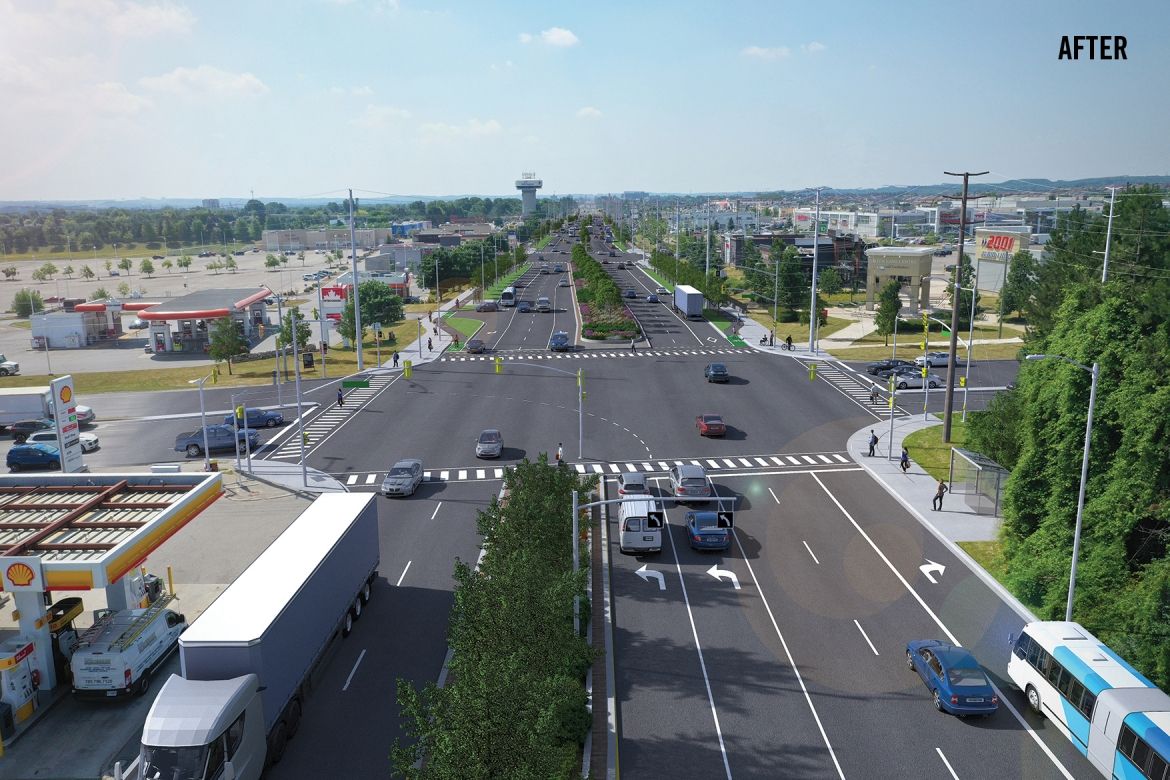Green Lane and Yonge Street rendering showing proposed changes