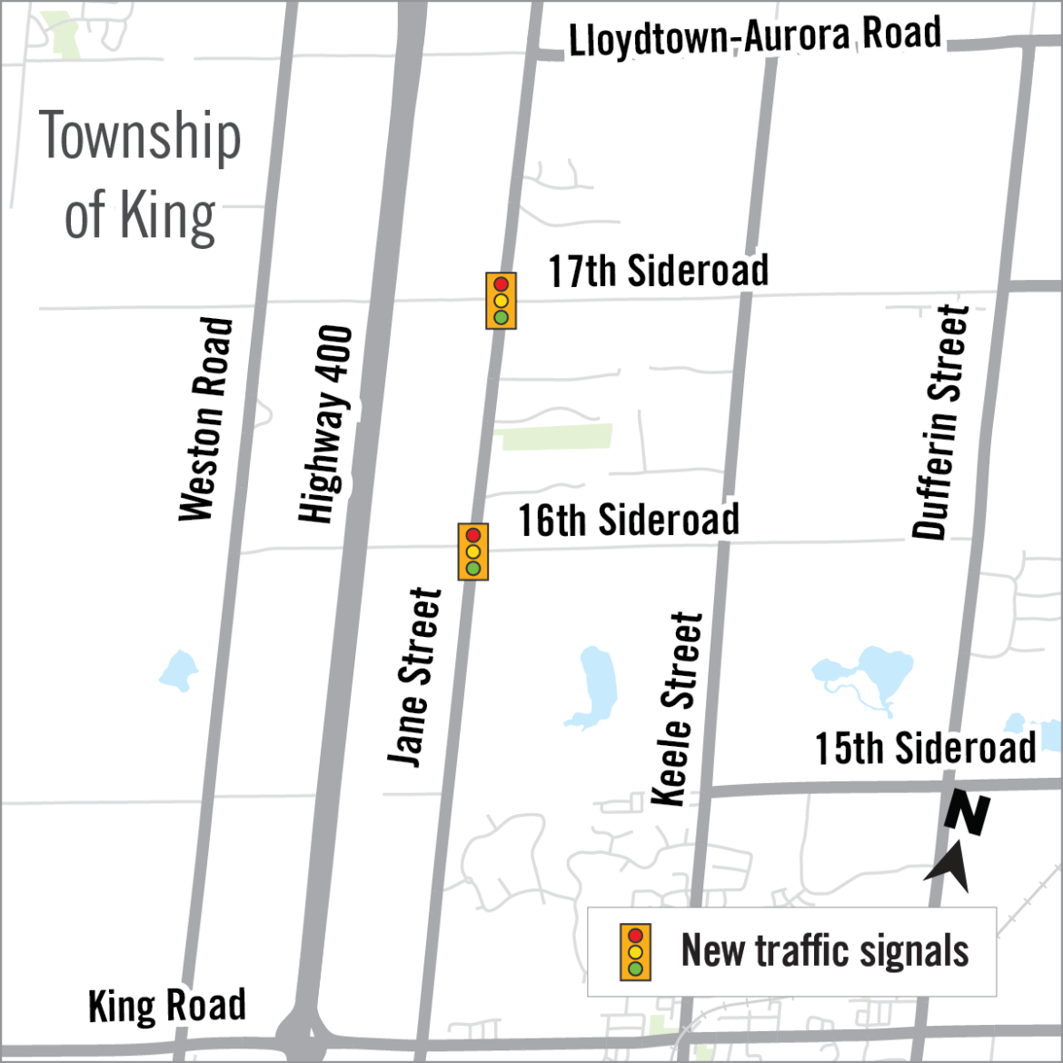 Map of intersection improvements on Jane Street