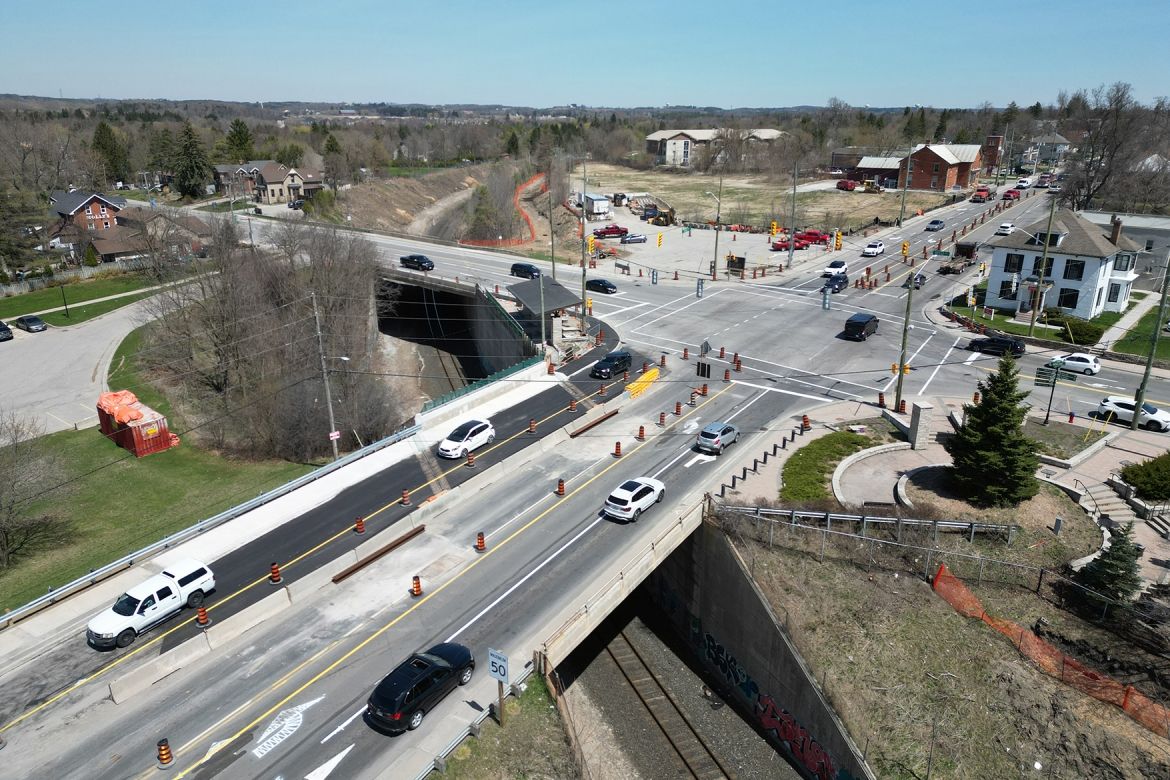 construction at the King Road and Keele Street intersection