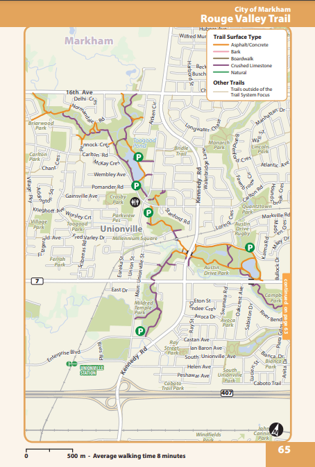 Markham Rouge Valley Trail map