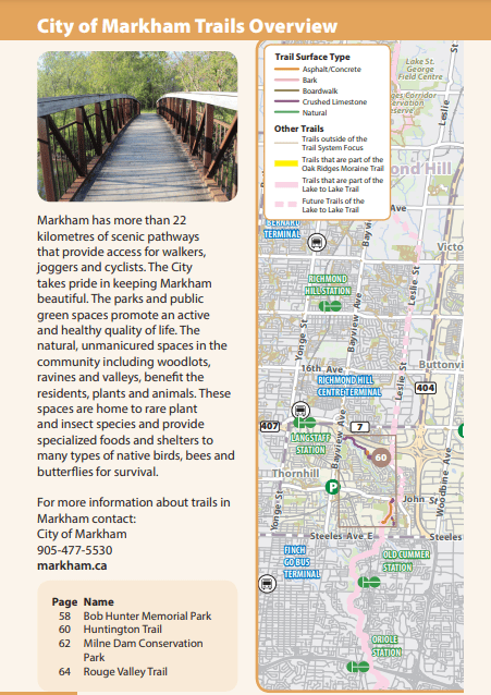 Markham Trails Overview guide