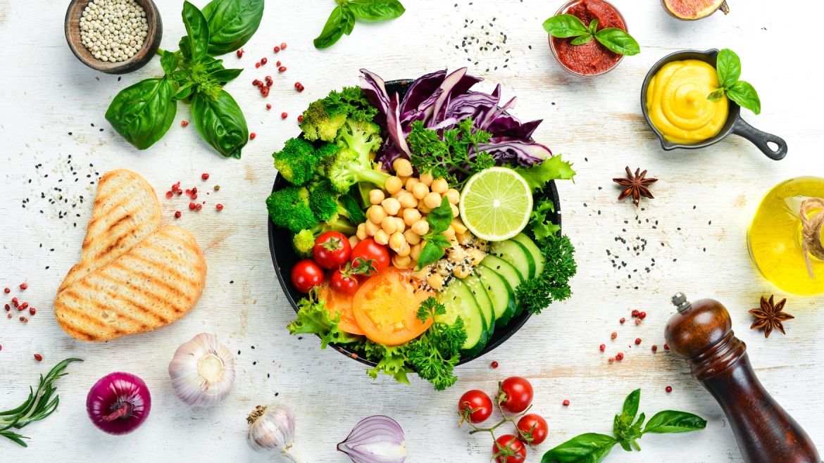 Fresh food on a table