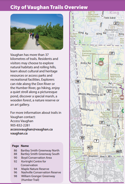 Vaughan Trails Overview Guide