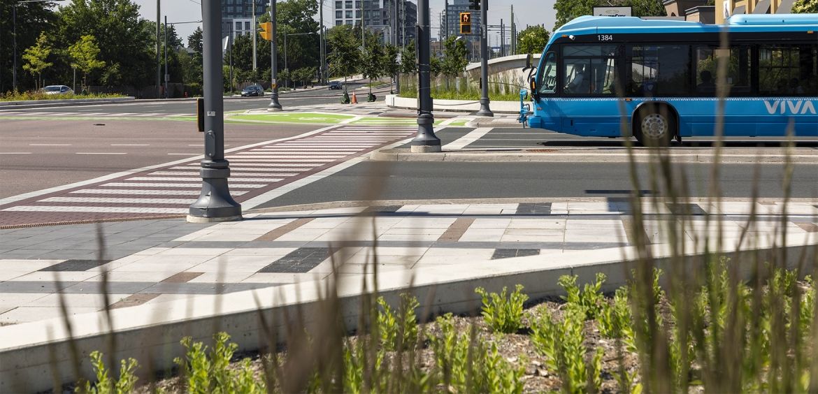 Streetscaping at Yonge Street and Garden Avenue in the City of Richmond Hill