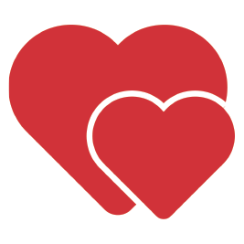 hearts overlapping