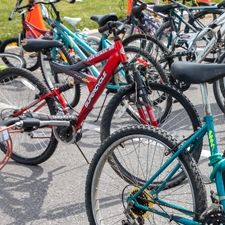 a collection of bikes