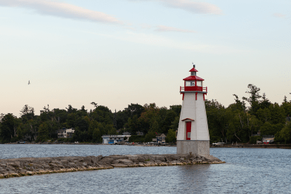 a lighthouse in Jacksons Point, Ontario