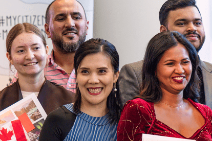 group of people smiling